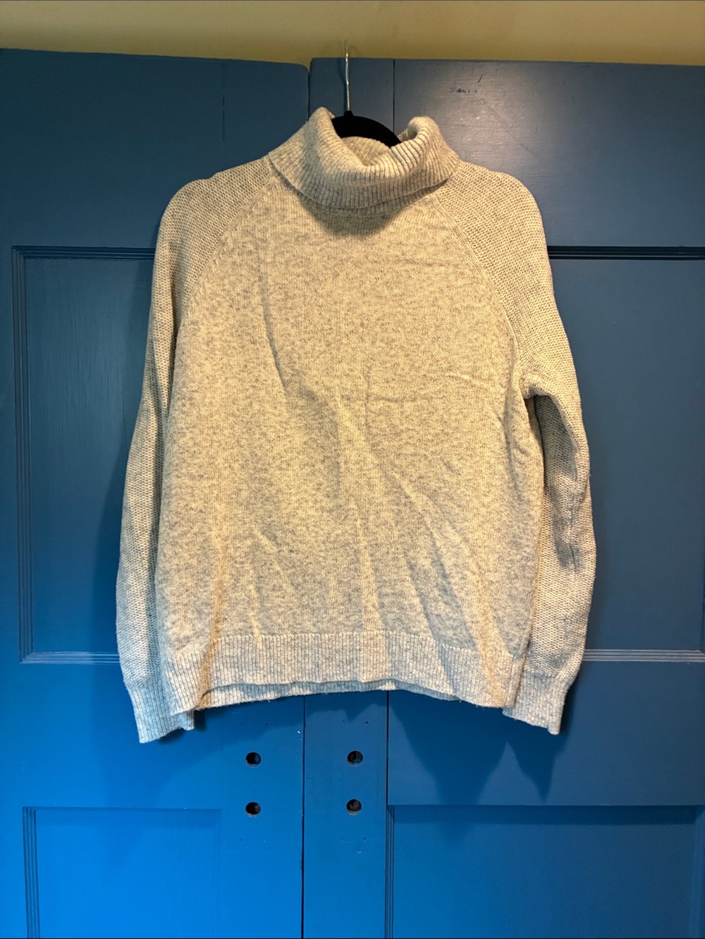 LOFT Heather Gray Cowl Neck Turtleneck Sweater